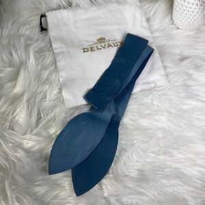 ❌SOLD❌Delvaux Silky Calf Blue Leather Bag Handle Twilly